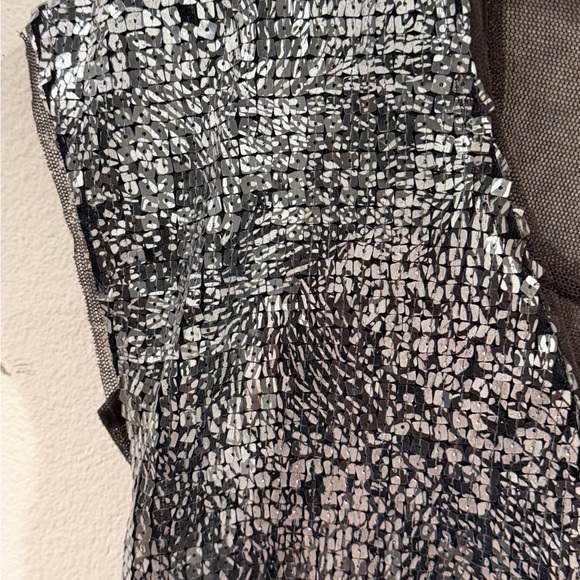 Free People Black Silver Sequin Backless Dress - Picture 4 of 14